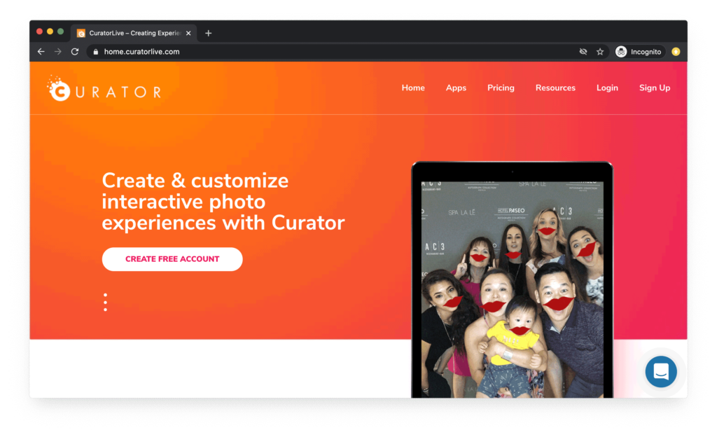 Curator iPad Photo Booth App